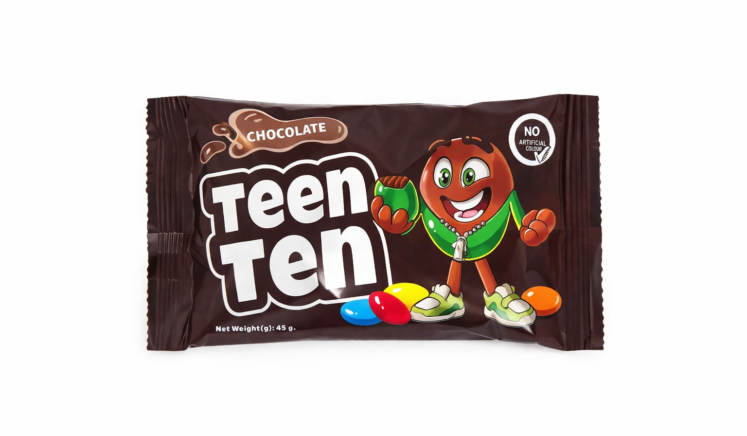 Шоколадное драже со вкусом шоколада/TEEN TEN CHOCOLATE DRAGEE (45 gr) CHOCOLATE