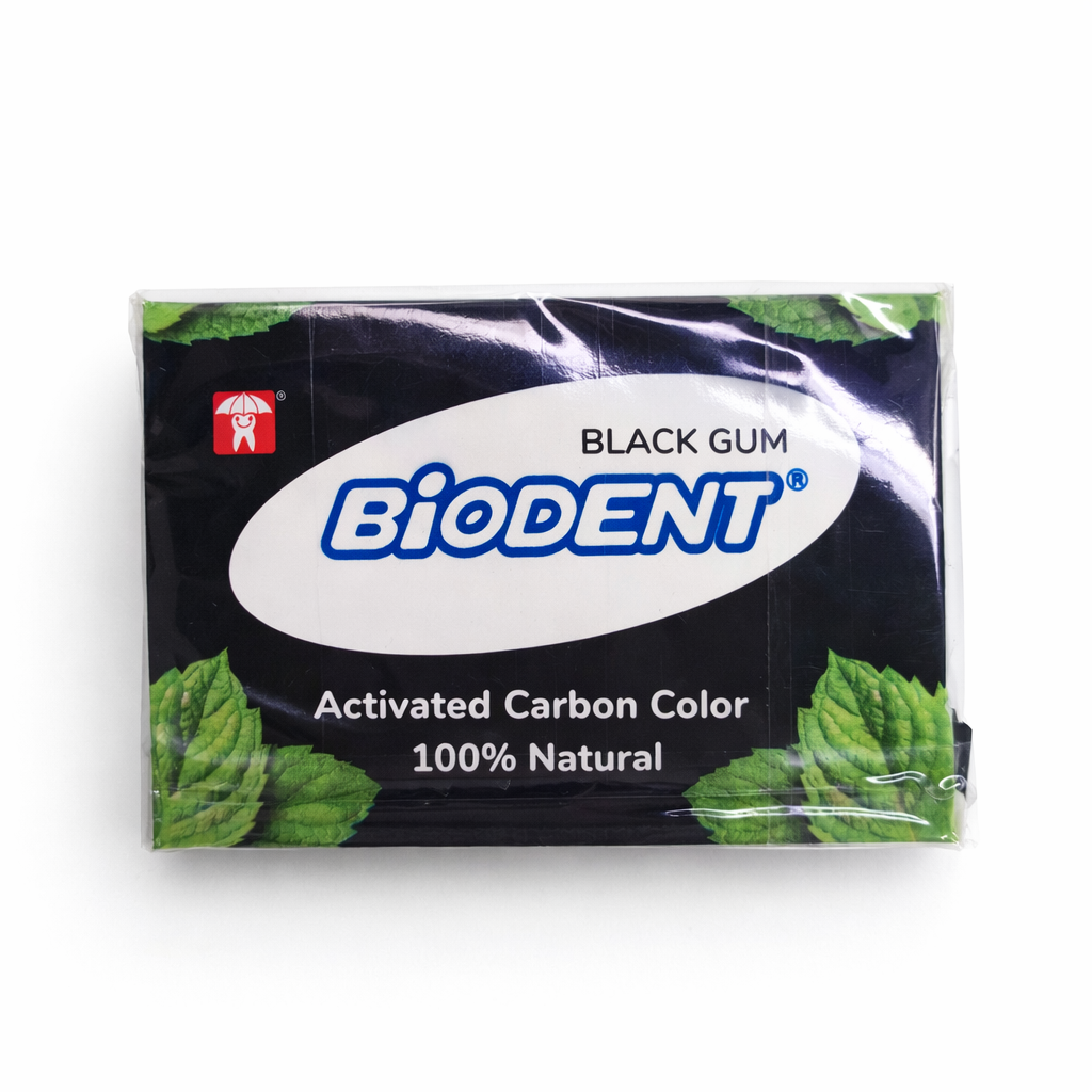 Жевательная резинка BIODENT CHEWING GUM (12xMINI STICK) MINT+ACTIVATED CARBON
